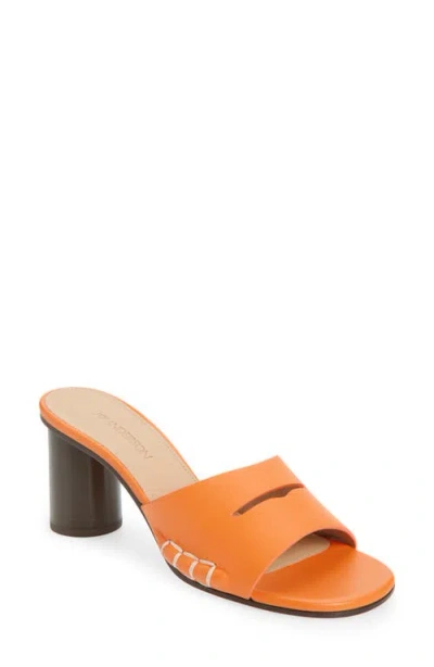 Jw Anderson Loafer Slide Sandal In Orange