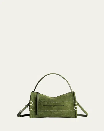 JW ANDERSON LOAFER SMALL SUEDE PENNY KEEPER TOP-HANDLE BAG