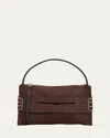 Jw Anderson Loafer Suede Crossbody Bag In Brown