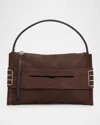 Jw Anderson Loafer Suede Crossbody Bag In Brown