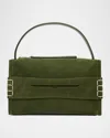 Jw Anderson W Anderson Womens Khaki Loafer Suede Shoulder Bag In Green