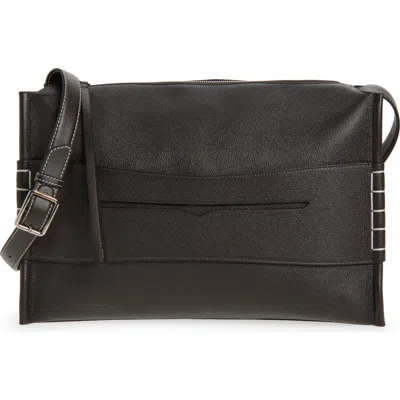Jw Anderson Loafer Suede Messenger Bag In Black