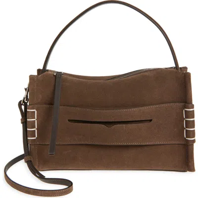 Jw Anderson Loafer Suede Top Handle Bag In 600 Brown