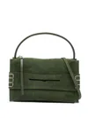 Jw Anderson W Anderson Womens Khaki Loafer Suede Shoulder Bag In Green