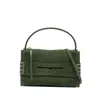 Jw Anderson W Anderson Womens Khaki Loafer Suede Shoulder Bag In Green