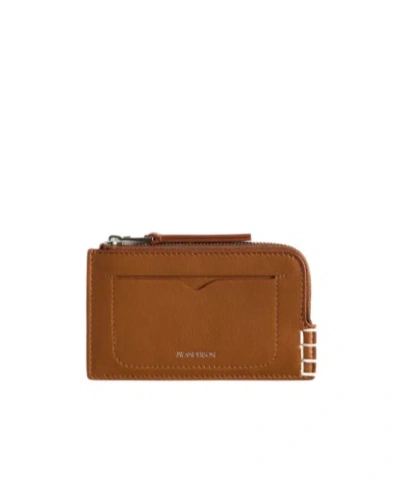 Jw Anderson Loafer Zip Wallet In Brown