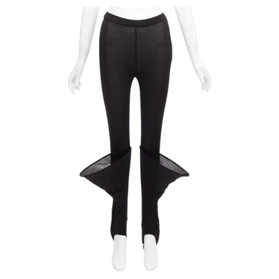 Pre-owned Jw Anderson Loewe Runway Hoop Black 3d Cuff Semi Sheer Stirred Up Legging Pants Fr36 S