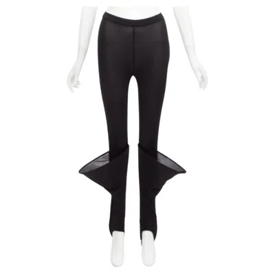 Pre-owned Jw Anderson Loewe Runway Hoop Black 3d Cuff Semi Sheer Stirred Up Legging Pants Fr36 S