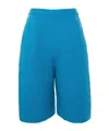 Jw Anderson Basketball-style Light Blue Knit Shorts<br/> In Blue