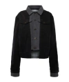 Jw Anderson Logo-appliqué Layered Denim Jacket In Black