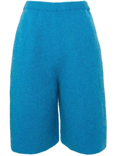JW ANDERSON LOGO-APPLIQUÉ KNIT BERMUDA SHORTS