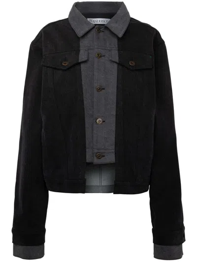Jw Anderson Denim Panelled Jacket In Grey