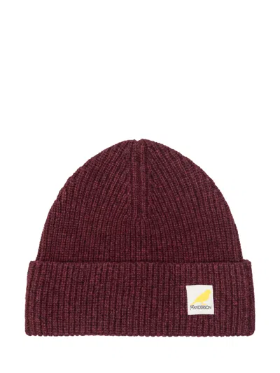 Jw Anderson Logo Beanie In Red