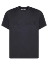 Jw Anderson Embroidered-logo Cotton T-shirt In Black