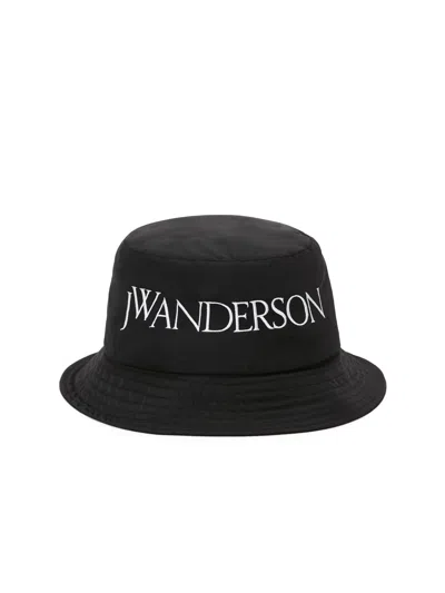 Jw Anderson Logo Bucket Hat In Black