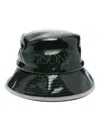 Jw Anderson Logo Embroidered Coated Denim Bucket Hat