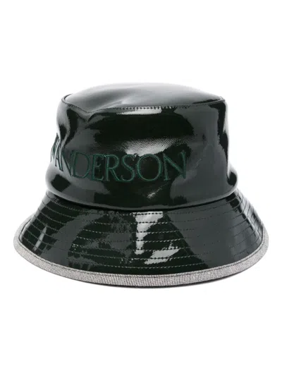 JW ANDERSON JW ANDERSON LOGO BUCKET HAT COTTON DENIM