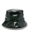 Jw Anderson Logo Embroidered Coated Denim Bucket Hat In Khaki