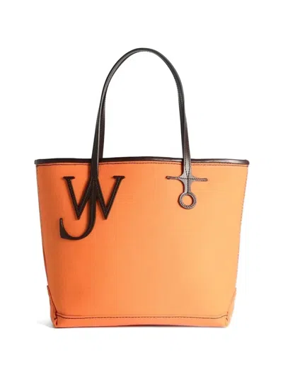 Jw Anderson Logo Charm Tote Bag In Orange