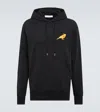 Jw Anderson Canary Cotton Jersey Hoodie In Black