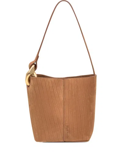 Jw Anderson Jwa Corner Small Bucket Bag Caramel In Brown