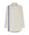 Jw Anderson Striped Cotton And Linen Shirt In White