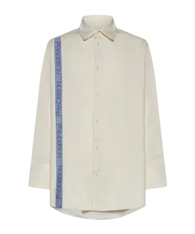 JW ANDERSON JW ANDERSON LOGO TAPE DETAILED BUTTONED SHIRT