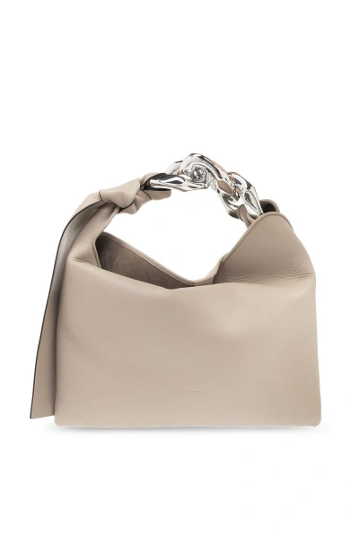 Jw Anderson Logo Embossed Small Chain Hobo Bag In Default Title