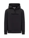 Jw Anderson Minimalist Black Hoodie With Subtle Tonal Logo In Black