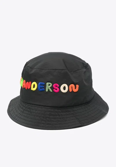 JW ANDERSON LOGO-EMBROIDERED BUCKET HAT