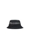 Jw Anderson Logo Bucket Hat In Black