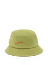 Jw Anderson Logo-embroidered Bucket Hat In Green
