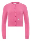 Jw Anderson Logo-embroidered Cardigan In Pink