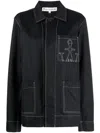 Jw Anderson Woman Jacket Midnight Blue Size L Polyamide In Black