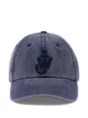 Jw Anderson Logo-embroidered Cotton Baseball Cap In Blue