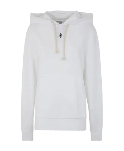 JW ANDERSON JW ANDERSON LOGO EMBROIDERED DRAWSTRING HOODIE