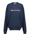 Jw Anderson Logo-embroidered Cotton Sweatshirt In Blue