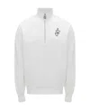 Jw Anderson Padlock Half Zip Sweatshirt In White