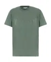 Jw Anderson Logo-embroidered Cotton T-shirt In Green