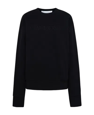 JW ANDERSON JW ANDERSON LOGO EMBROIDERED CREWNECK SWEATSHIRT