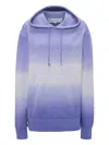 Jw Anderson Logo-embroidered Gradient Hoodie In Blue