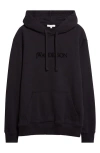 Jw Anderson Logo Embroidered Hoodie In Black