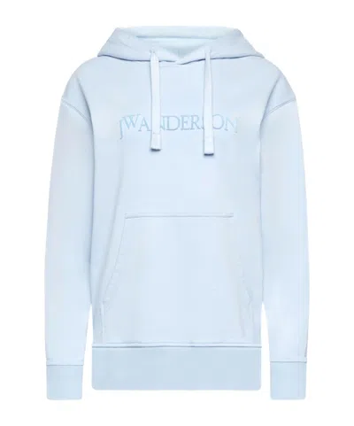 JW ANDERSON JW ANDERSON LOGO EMBROIDERED DRAWSTRING HOODIE