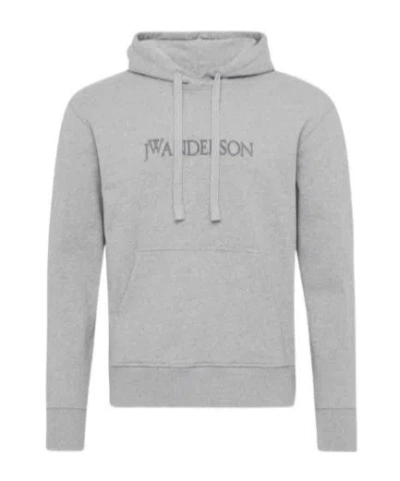 JW ANDERSON JW ANDERSON LOGO EMBROIDERED DRAWSTRING HOODIE