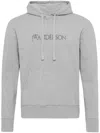 Jw Anderson Hooded Sweatshirt Drawstring Ribbed Cuffs Kangaroo Pocket In Grey