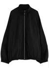 Jw Anderson Black Jacket With Mock Neck And Raglan Sleeves In Tech Fabric Man In Black