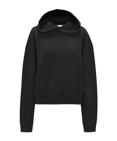 JW ANDERSON JW ANDERSON LOGO EMBROIDERED DROP SHOULDER HOODIE