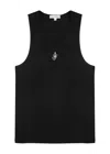 Jw Anderson Logo-embroidered Stretch-cotton Vest In Black