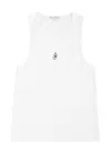 JW ANDERSON JW ANDERSON LOGO-EMBROIDERED STRETCH-COTTON VEST
