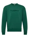 Jw Anderson Crew Neck Long Sleeves Sweatshirt In Green